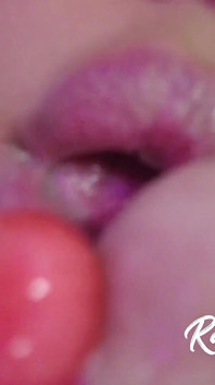 Naughty Girl Licking Dick and Lollipop Blindfolded