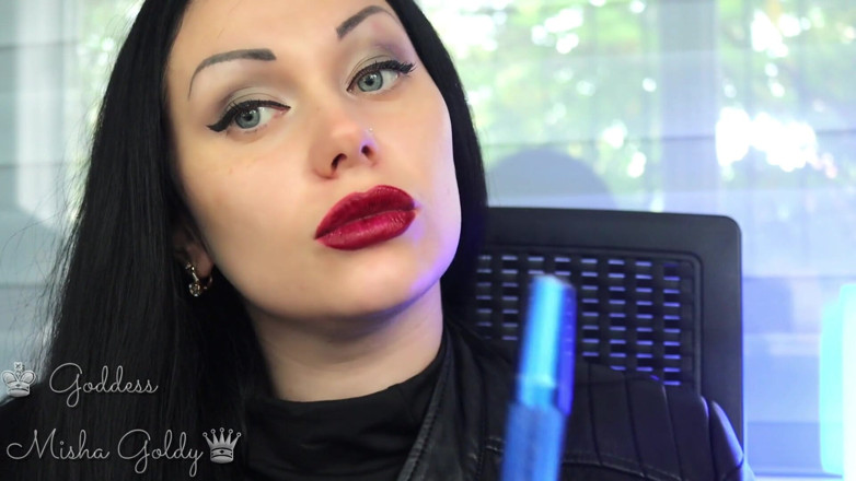 Goddess Misha Goldy: 射到我的大嘴唇和水烟！