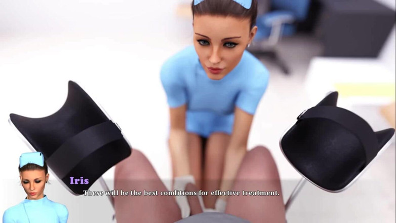 Dirty GamesXxX: Amnesia: een sexy verpleegster doet een lulonderzoek in het ziekenhuis...
