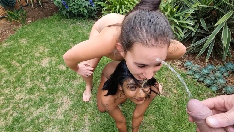 domslutfucker: Interracial FFM Face Piss Compilation