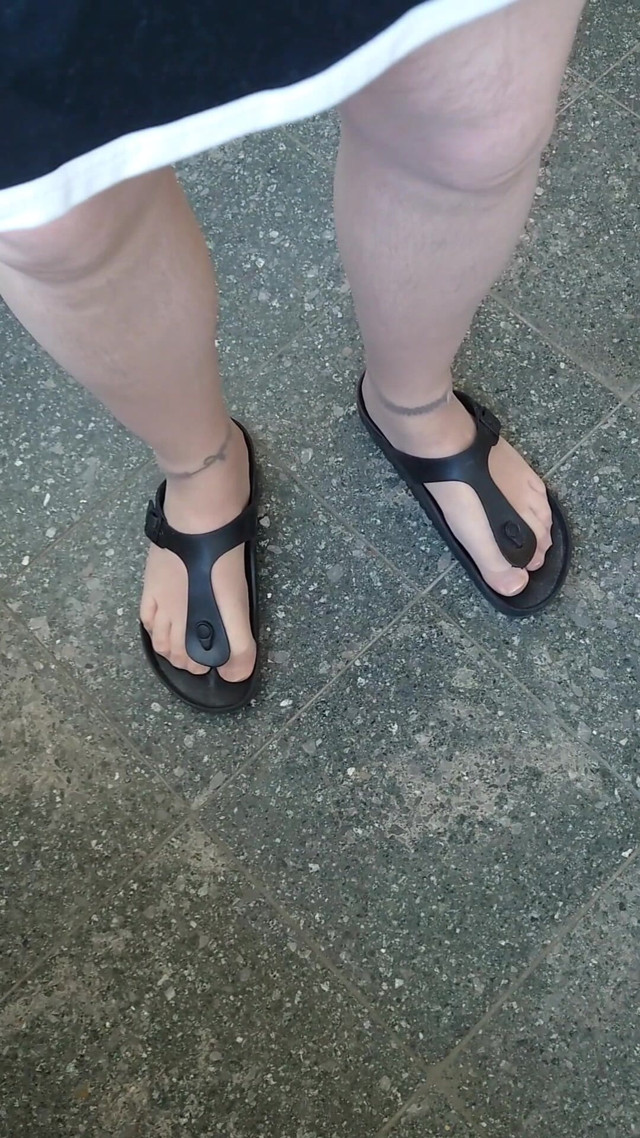 Birkenstocks and Nylon Feet in the Stairwell (Carmen_Nylonjunge)