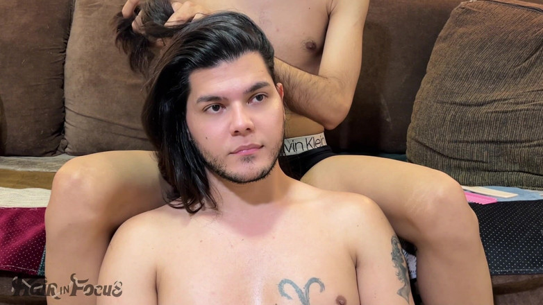 Fito Torres: Long Hair Worship &amp; Sensory Brushing by Male Hands