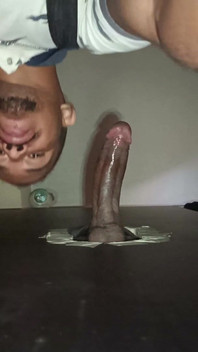 Glory Hole with a Black Cock