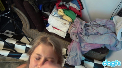 Dagfs: Sexy blonde teen Casey Norhman loves getting her face jizzed