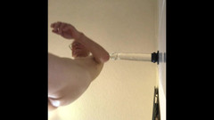 bigears: Cavalcando Dildo Cazzo Da 9 Pollici - Vista Sotto