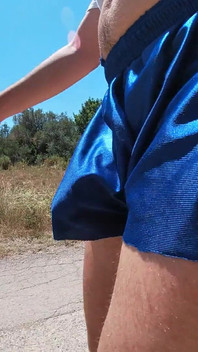 My Cock Allways Manage to Scape From My Tight Shorts Like a Prisoner