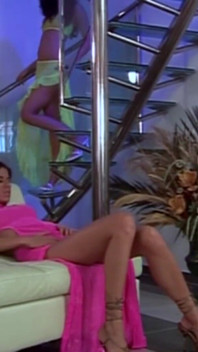 Astonishing girls on the couch using toys