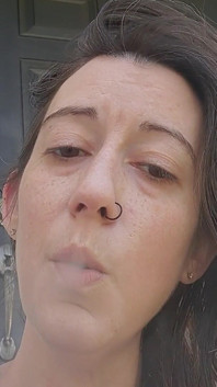 Smoking with My Insanely, Natural Long Black Nails