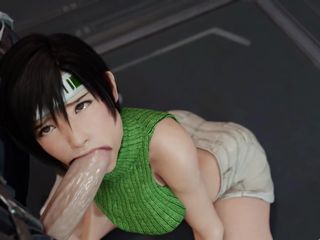 Velvixian 3D: Yuffie Kisaragi fait plaisir adore la bite de Shinra