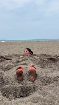 Buried in the Sand & Beach Yoga - Double the Show