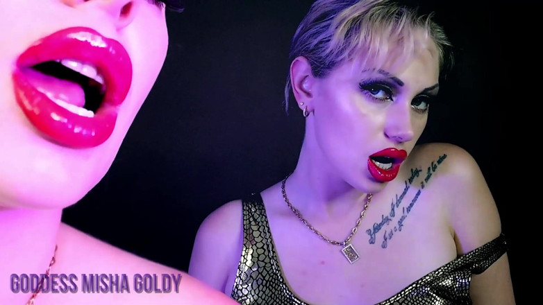 Goddess Misha Goldy: 2 pairs of seductive lips - Double power of attraction!