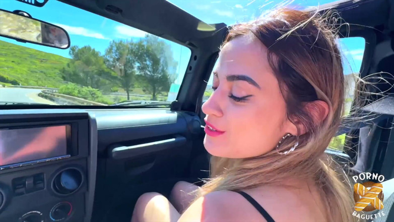 Porno Baguette: Marta, wanita cantik, dientot habis-habisan di dalam mobil!