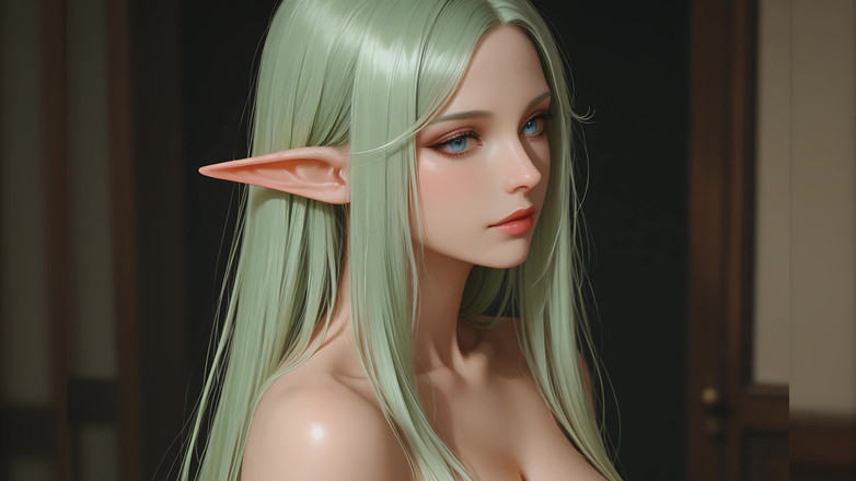 LustRender: Lustrender Slideshow: capul frumos nud elf rândul său, la dreapta...