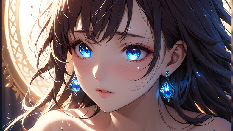 LustRender: Inattuale Emotion - la ragazza con le lacrime incandescente in un...