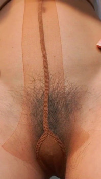 Draped in Sheer Tan Nylons