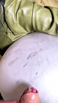 Dominant Leather MILF Giant Balloon Popping. Deepthroat, Riding, Doggy and Double Cum