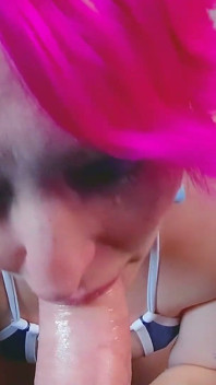 Cum Between Tits Curvy MILF Blowjob