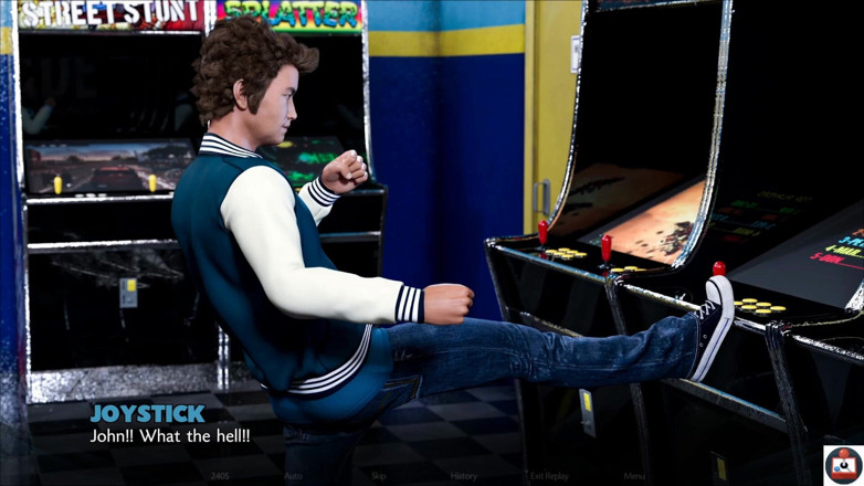 Joystick Cinema: Time stamps - pompino arcade di heather - scena