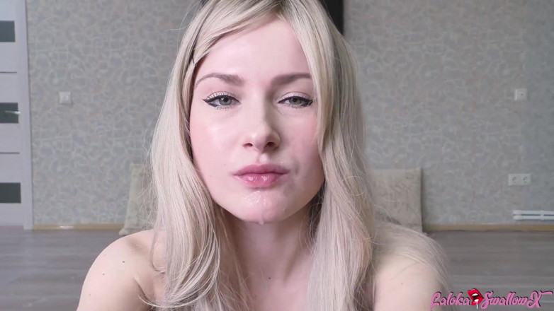 Laloka4you: POV sexy girlfriend makes blowjob after work - cum in mouth