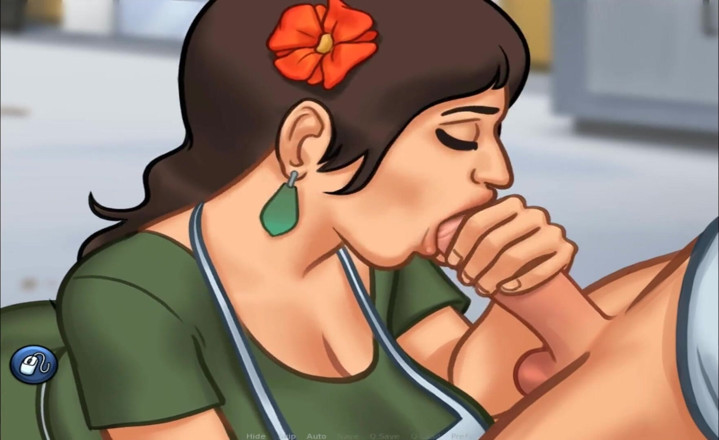 Hentai World: Summertime saga hard suck pizza lady