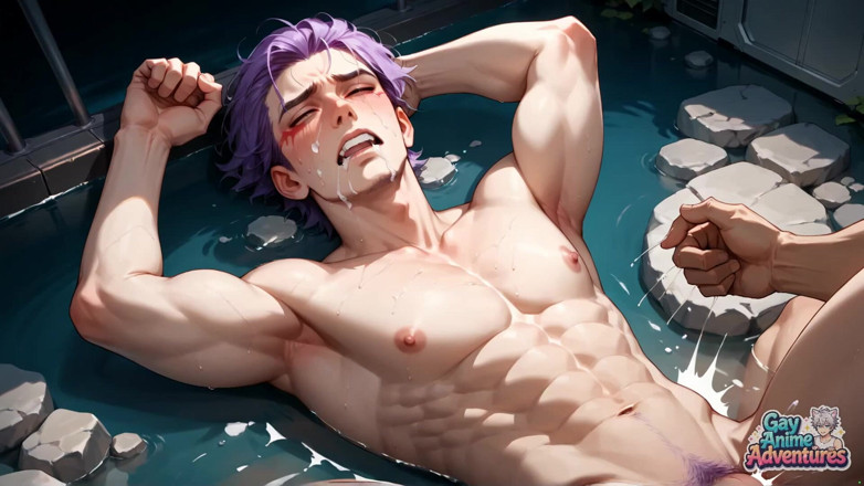 Gay Anime Adventures: Stomende Rock Cavern is de thuisbasis van glimmende, paarsharige gespierde...