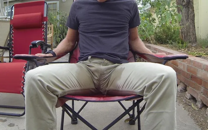 Lapetus: Soaking a pair of khakis and tasting my cum