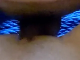 SkinnyRubie: Cock rubbing my gaping teen pussy