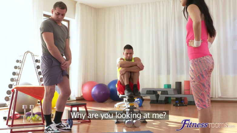 Fitness Rooms: Fitness Rooms - Fit Teen Angelo Godshack Needs Two Hot Dicks...