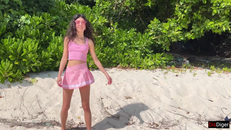 Dis Diger: Katty Pees Powerfully on the Beach and I Give Her...
