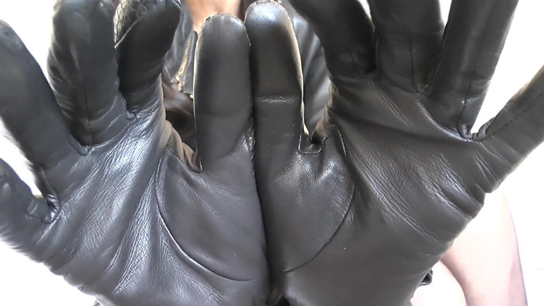 Lady Victoria Valente: Squeaky Black Leather Gloves on! Sniff Them and JOI - Lady...
