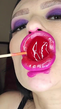 Valentinstag Lippen-fetisch lutschen, lutscher und küssen