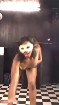 Mask Girl Xenia Shows Horny Blowjob Show