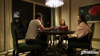 James Deen: Avi Love, Bambi, Sami Parker in reverse gangbang action with...