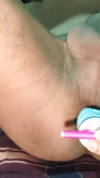 Gay Huge Ass Gape with Homemade Dildo