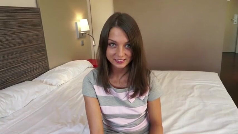Backdoor Films: Cute brunette teen ass fucked on casting