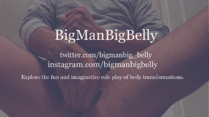 BigManBigBelly: Lelaki mencengkam lelaki muda yang kasar dengan kehamilan