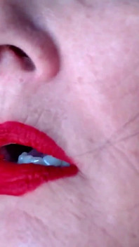 Red Lipstick Application Duck Lips Hot Smoking MILF