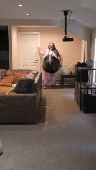 SSBBW Goddess Tight Leather Suit Walking