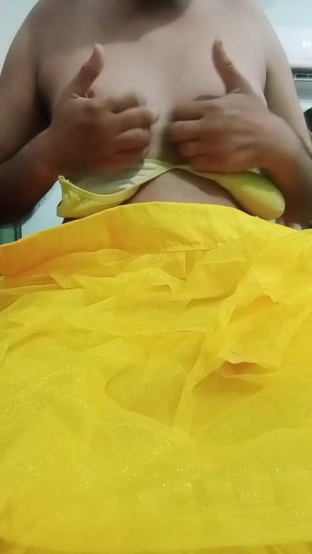 Gaurisissy: Indian Gay Crossdresser Gaurisissy XXX Sex in Yellow Lehenga