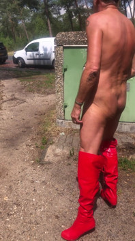 Showing Naked in Parking Lot