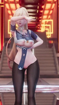 [mmd] calze nere erotiche marionette in uniforme