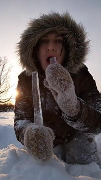 Mamada en la nieve