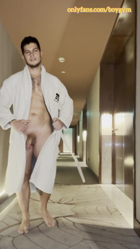 Boygym - My Big Cock in the Hotel Exhibitionist