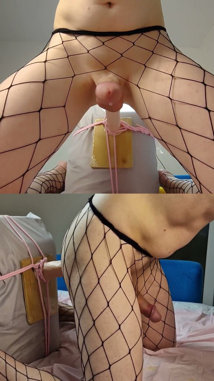 FoxyLove: Irrumare TS Femboy Riding Dildo on Webcam and Cumming