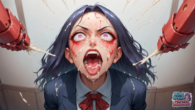 Mind Break Hentai Madness: 빨간 딜도의 폭풍에 둘러싸인 정장 차림의 백발의 매니저가 서사시 XXX 포르노 장면을 만듭니다.