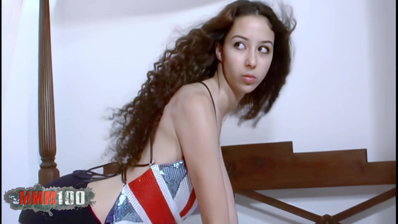 MMM100: Safia Nice Little Arab Brunette Safia Doing a Hot Striptease