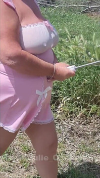 Pink Babydoll Tit Bounce Outdoor Walk