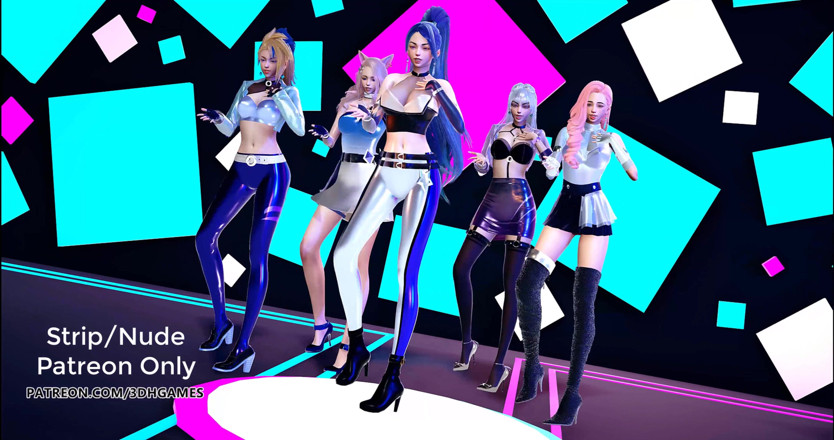3D-Hentai Games: Exid - DDD dans sexy Kpop Kda Ahri Akali Kaisa Evelynn...