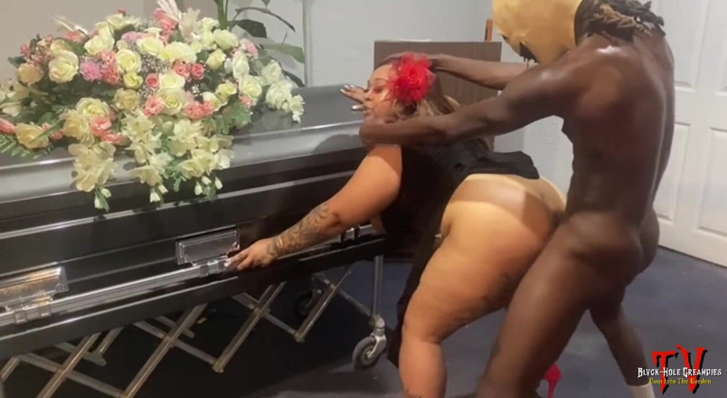 Blvck Rose TV: Dick-o-ween: Belaquis Gets Fucked in Haunted Funeral Home by BBC