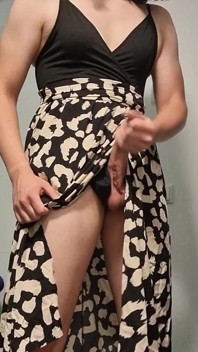 Divirtiéndome con mi nuevo vestido